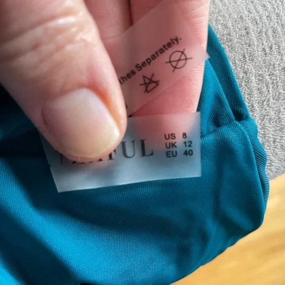 Teal High Waisted Bikini Set - Picture 5 of 6